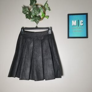 Saks Fifth Avenue Skater Pleated Black Mini Skirt